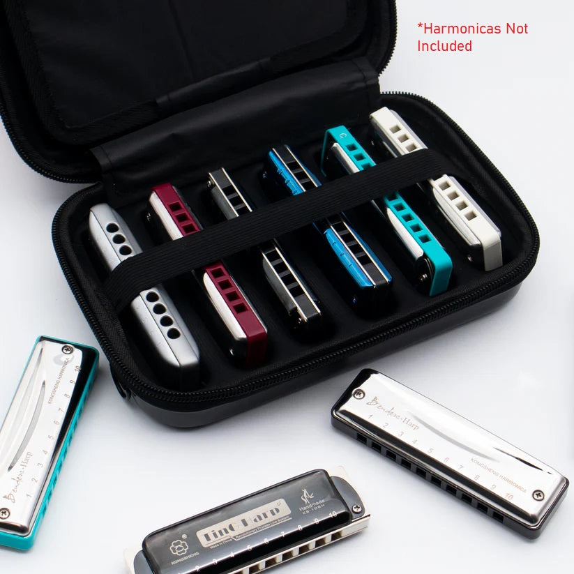 Kongsheng 12 pc Harmonica Case for 10 Hole Diatonic Harmonicas