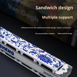 Kongsheng Blue White 24-Hole Polyphonic Tremolo Harmonica Key of C 2410Ps/2410Ms Includes Free USA Shipping