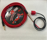 Shaker The Flea Harmonica Microphone with Pig Hog 10 Foot "Candy Apple Red" PCH10CA Cable Bundle. Includes Free USA Shipping