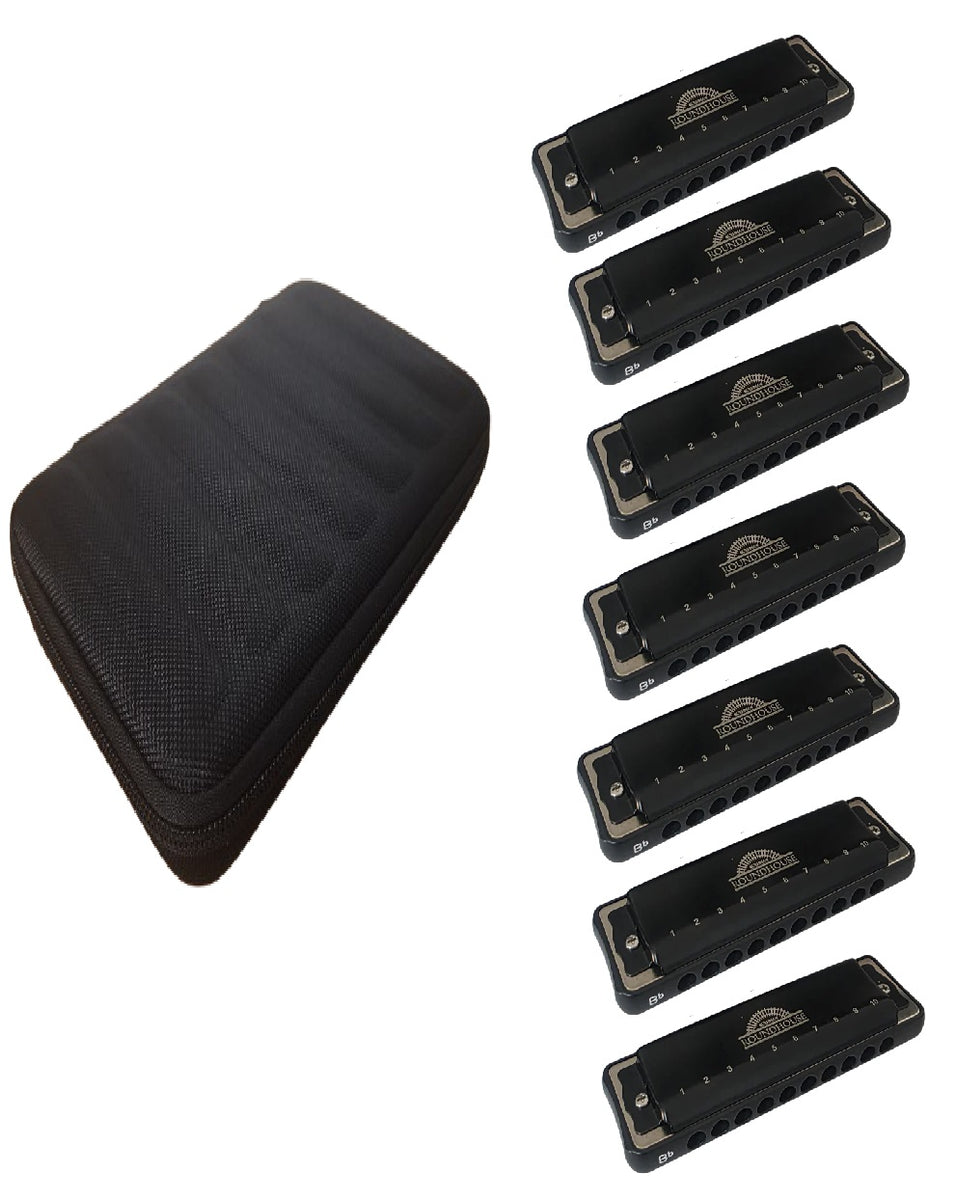 Bushman Roundhouse Harmonica 7pc Set with Generic 7pc Case Keys