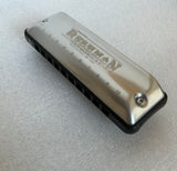 Bushman John Lee Original 10 Hole diatonic Harmonica. Includes Free USA Shipping.