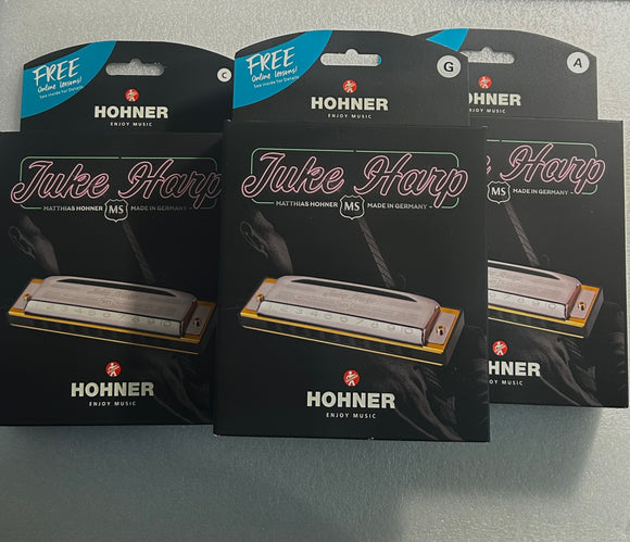 SALE Hohner Juke Harp 3 Pack Keys G,C, & A. Includes Free USA Shipping