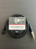 Hohner Harp Blaster HB52 Harmonica Microphone with 10' Pig Hog Microphone Cable PHM10 and XLR to 1/4" Adapter Includes USA Shipping