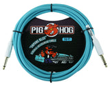 Pig Hog "Daphne Blue" Instrument Cable, 10Ft PCH10DB/PCH10DBR. Includes Free USA Shipping