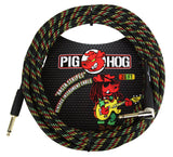 Pig Hog "Rasta Stripes" Instrument Cable, 20ft PCH20RA/PCH20RAR