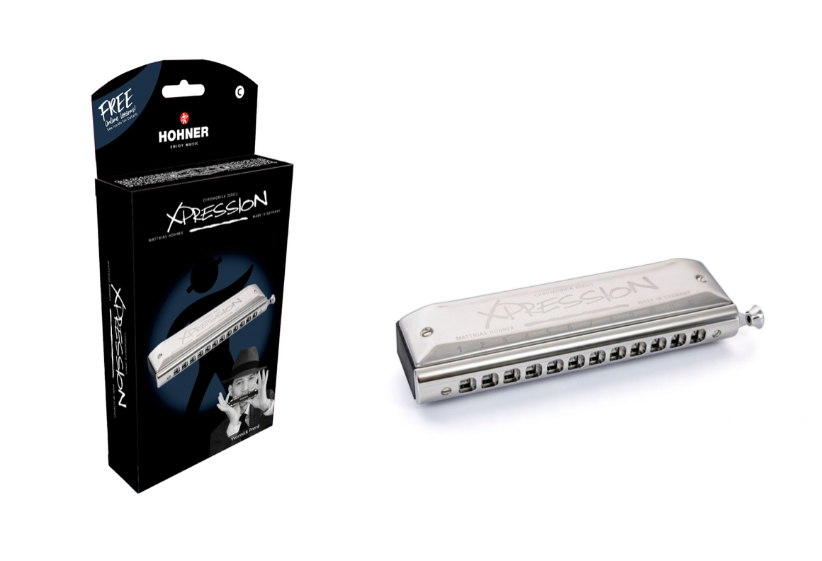 Hohner Xpression 12-Hole Chromatic. KEY OF C. M754301X. Includes