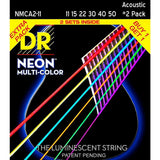 DR Neon Luminescent Coated Acoustic Guitar Strings
