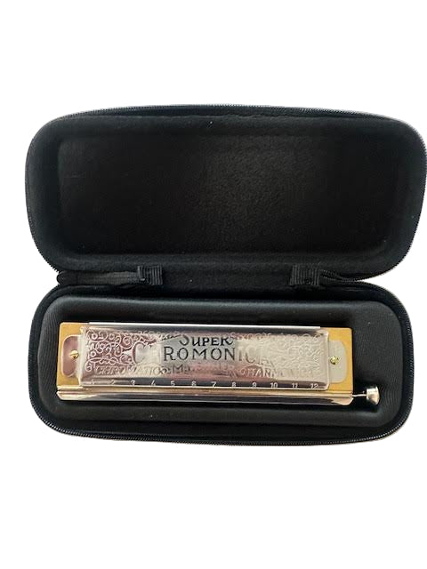 Chromatic Harmonica Case for 12 Hole Chromatics. (Generic, not