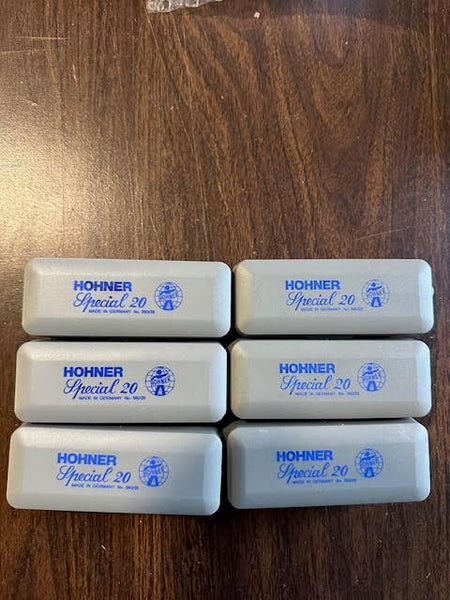 Hohner Spare Special 20 Grey Plastic box 6 Pack Free USA Shipping