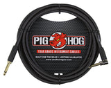 Pig Hog "Black Woven" Instrument Cable, 10ft PCH10BK/PCH10BKR. Includes Free USA Shipping