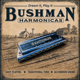 Bushman Knittlinger Octave Harmonica 105. Includes Free USA Shipping