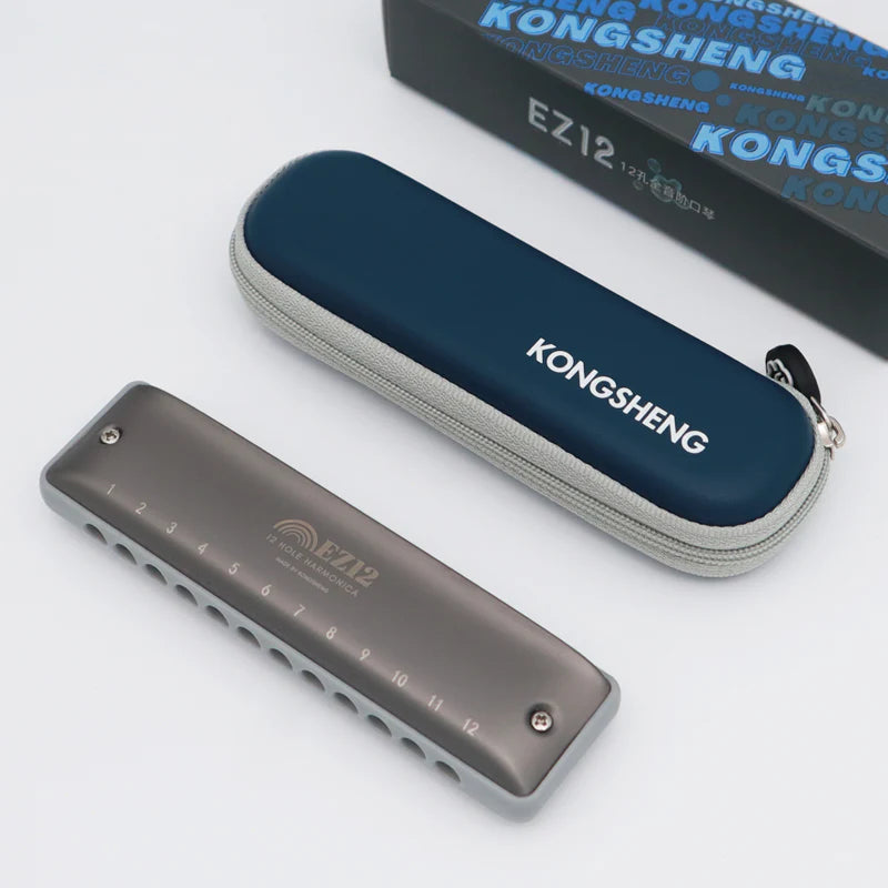 Kongsheng EZ12 Solo tuned 12-Hole Harmonica. Includes Free USA