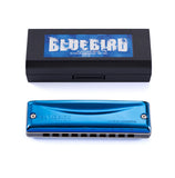 *On Sale* Kongsheng Bluebird High Quality 10 Hole Diatonic Harmonica Keys Low F, G, Eb, or F. Includes Free USA Shipping