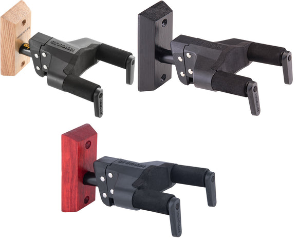 Hercules Auto Grip System (AGS) Guitar Hanger, Wood Base, Short Arm (3 Pack All Colors). Includes Free USA Shipping