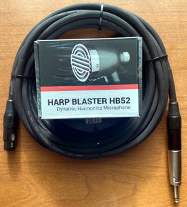 Hohner Harp Blaster Harmonica Microphone with 20' Pig Hog Microphone Cable and XLR to 1/4" Adapter Includes USA Shipping