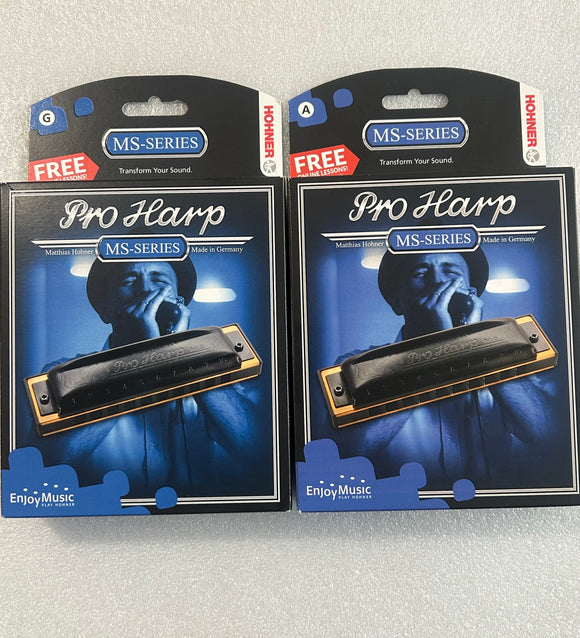 *Deal Of The Day* Hohner MS Series ProHarp 562BX 2 Piece Bundle Key of G & A. Includes Free USA Shipping