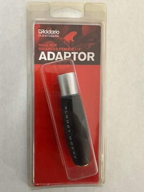 Planet Waves XLR Male to 1/4 Inch Female Balanced Adapter