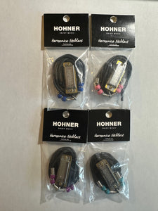 Hohner 38N Mini Harmonica Necklace Chrome Key of C 4 Color Bundle. Includes Free USA Shipping