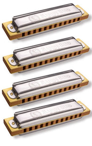 *Deal Of The Day* Hohner Marine Band 364 12 Hole Harmonica 4 Piece Bundle C, D, G, Soloist C. Includes Free USA Shipping.