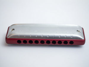 SALE On Keys Ab & D Kongsheng Mars with Aluminum Comb Red/Silver High Quality 10 Hole Diatonic Harmonica includes Free USA Shipping