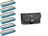 Hohner Rocket Low Complete 6 Piece Set with Joey Knows Pouches C7 Case Low C, Low D, Low E, Low Eb, Low F, Low F# Includes USA Shipping