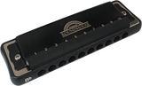 Bushman Roundhouse Harmonica 7pc Set with Joey Knows Pouches C7 7pc Case Keys Low F, G, A, Bb, C, D and E. Includes Free USA Shipping