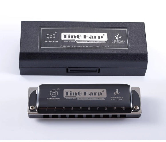 Custom Harmonica by Dennis Fischette. Kongsheng Ting Harp (Stock Comb). Includes Free USA Shipping
