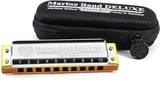 Hohner Marine Band Deluxe M2005 (4 Pack) Keys B, Eb, E, & F. Includes Free USA Shipping