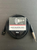 Hohner Harp Blaster Harmonica Microphone with 10' Pig Hog Microphone Cable and XLR to 1/4" Adapter Includes USA Shipping