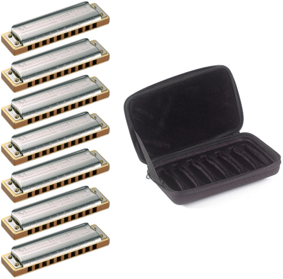 *Deal Of The Day* Hohner Marine Band Deluxe 7 Piece Set with Hohner C7 Case YOU PICK THE KEYS free USA shipping