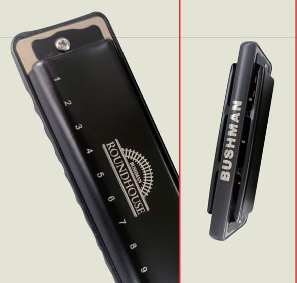 Bushman Roundhouse Harmonica. Includes Free USA Shipping