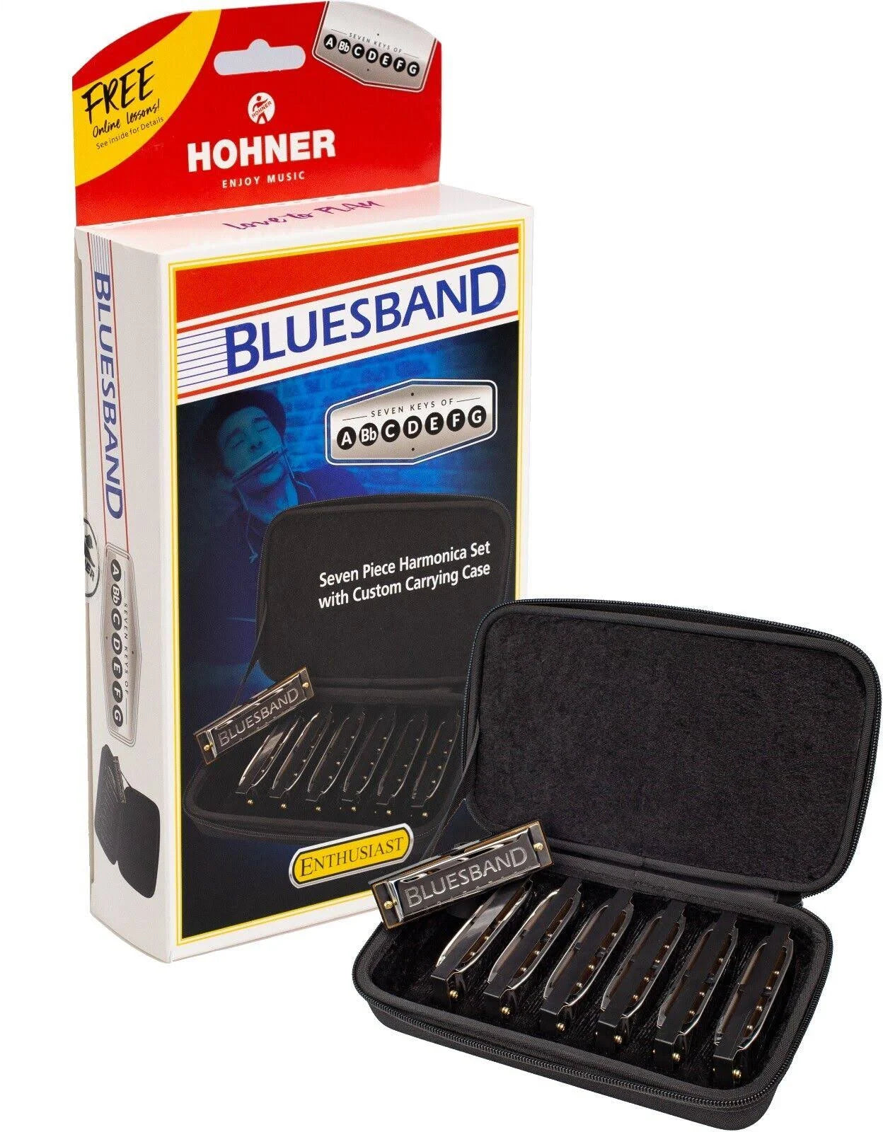 Amazon.com: Hohner Bluesband Harmonica 7-Piece Set : Musical