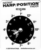 Richard Sleigh Instant Harp / Position Finder & Instant Scale Degree Finder Circle Wheel Cards. Includes Free USA Shipping.