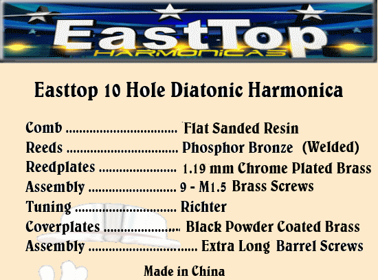 EastTop Blues Pro with Welded Reeds T008S Includes FREE USA