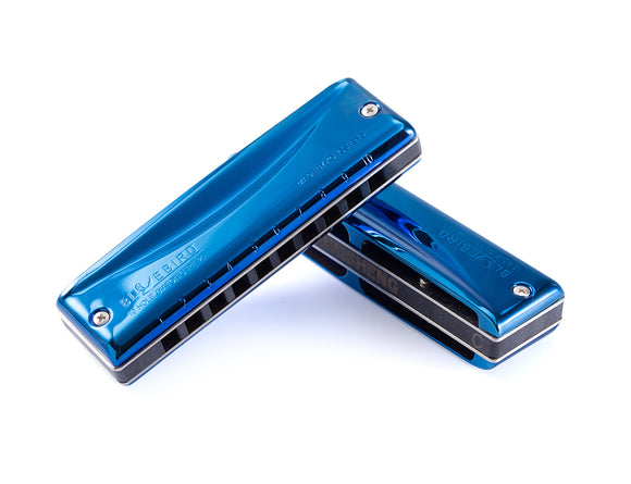Kongsheng Bluebird 7 Pack with Kongsheng 7pc Case High Quality 10 Hole Diatonic Harmonicas includes Free USA Shipping