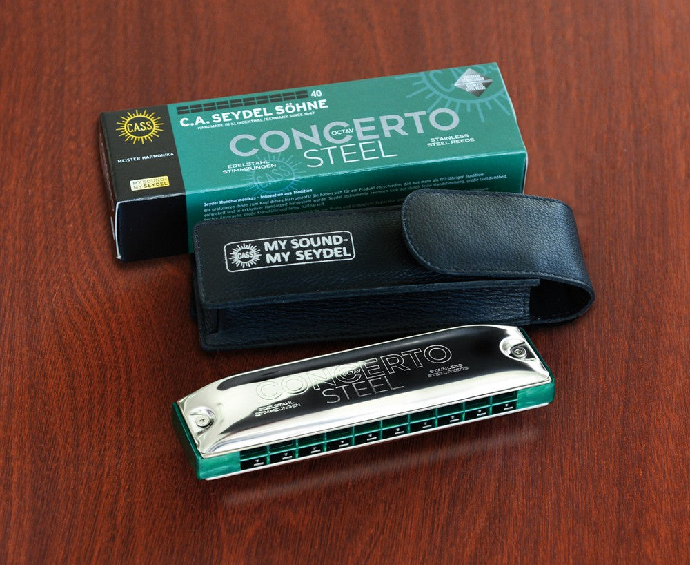Seydel Concerto Steel Octave Harmonica 31401 includes Free