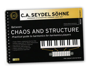 Seydel Between Chaos and Structure Guide to harmonics for Blues harmonica. English Version. Price includes US Shipping