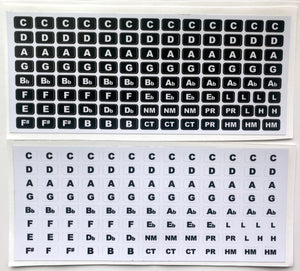 harmonica key labels