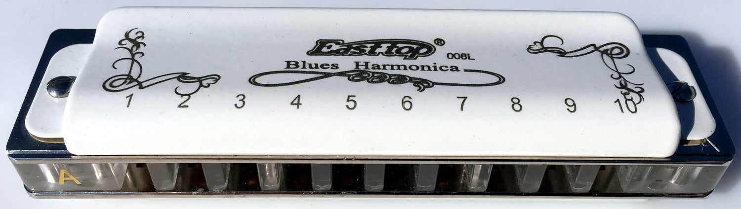 EastTop 10 Hole Professional Blues Harmonica with Riveted