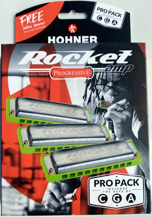 Hohner Rocket Amp 3 Piece Pro Pack in the keys of C, G and A
