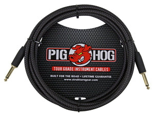 Pig Hog Black Woven Cable 10 foot