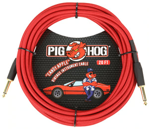 Pig Hog "Candy Apple Red" Instrument Cable, 20ft PCH20CA/PCH20CAR