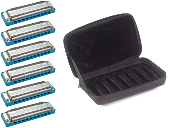 Hohner Rocket Low M2016 Complete 6 Piece Set with Hohner C7 Case Low C, Low D, Low E, Low Eb, Low F, Low F# free USA shipping