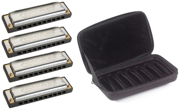 Hohner Rocket 4 Piece Set with Hohner C7 Case YOU PICK THE KEYS free USA shipping