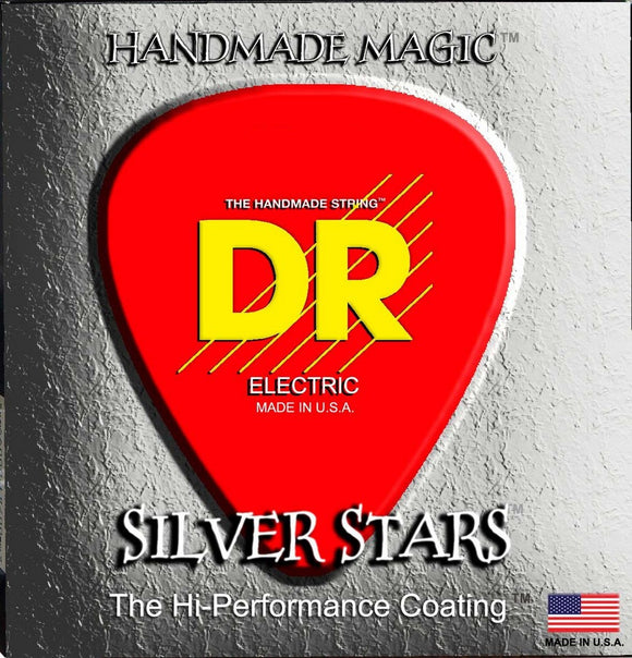 DR Silver Stars Coated Electric Guitar Strings