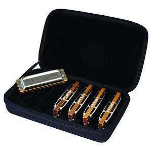 Hohner COB Blues Harp C, G, A, D, & E 5 pc set with case