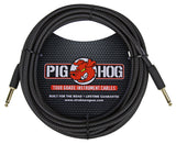 Pig Hog "Black Woven" Instrument Cable, 20ft PCH20BK/PCH20BKR