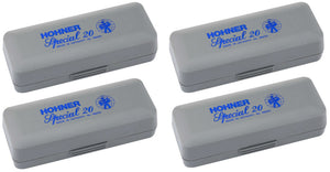 Hohner Spare Special 20 Grey Plastic box 4 Pack Free USA Shipping